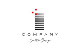 geometrisch ich Alphabet Brief Logo mit Linie und Punkte. korporativ kreativ Vorlage Design zum Geschäft und Unternehmen vektor