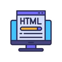 html Symbol zum Ihre Webseite, Handy, Mobiltelefon, Präsentation, und Logo Design. vektor