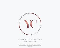 Initiale Brief yc feminin Logo Schönheit Monogramm und elegant Logo Design, Handschrift Logo von Initiale Unterschrift, Hochzeit, Mode, Blumen- und botanisch mit kreativ Vorlage vektor