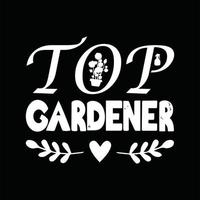 Gartenarbeit T-Shirt Design vektor