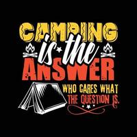 Camping-T-Shirt-Design vektor