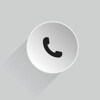 mobil ikon, telefon ikon 3d, Kontakt ikon knapp vektor