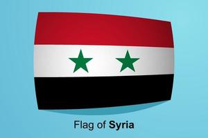 syrien flagga illustration i vektor design