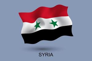 syrien flagga illustration i vektor design