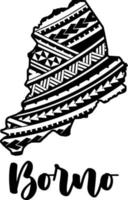 Nigerianer Zustand Design im Maori Mandala Muster vektor