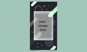 Instagram Geschichte Post abstrakte Formen Hintergrund Design vektor