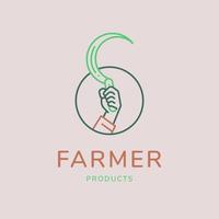 Farmer Landwirtschaft Linie Vektor Illustration