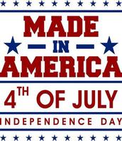 4 .. Juli Unabhängigkeit Tag von USA Design vektor