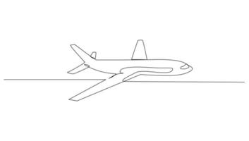 kontinuierlich Linie Kunst Luft Transport vektor