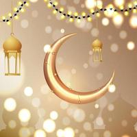 eid Mubarak und Ramadan kareem Hintergründe vektor