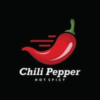 heiß würzig Chili Pfeffer Logo vektor