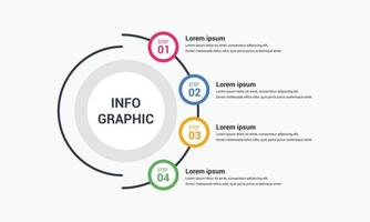 4 Schritte modern Geschäft Infografik Design Vorlage vektor