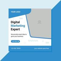 digital marknadsföring byrå social media posta mall företags- företag befordran social media webb baner vektor