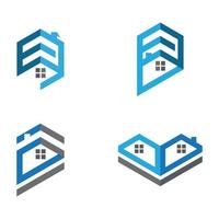 Haus Logo Bilder gesetzt vektor