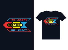 legend tshirt fri vektor tshirt deisgn tempel