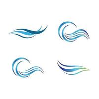 Wasserwelle Logo Bilder gesetzt vektor