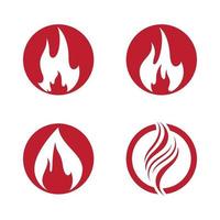 Feuer Logo Bilder gesetzt vektor