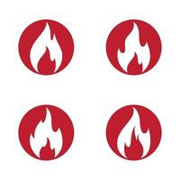 Feuer Logo Bilder gesetzt vektor