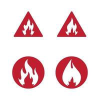 Feuer Logo Bilder gesetzt vektor