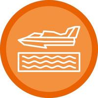 Wasserflugzeug-Rennvektor-Icon-Design vektor