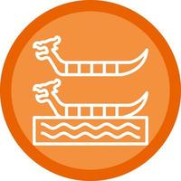 Drachenboot-Rennvektor-Icon-Design vektor