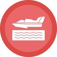 Wasserflugzeug-Rennvektor-Icon-Design vektor