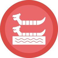 Drachenboot-Rennvektor-Icon-Design vektor