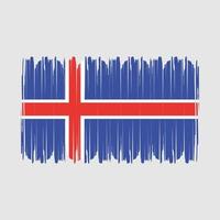 Island Flagge Vektor