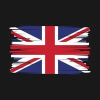 Pinselvektor der britischen Flagge vektor