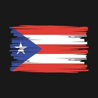 puerto-rico-flaggenbürstenvektor vektor