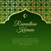 Ramadan hälsning grön vektor