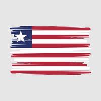 Pinselvektor mit Liberia-Flagge vektor