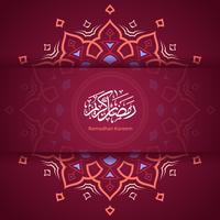 Ramadan Kareem Mandala Pattern Magenta Hintergrund Vektor