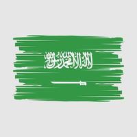 Pinselvektor mit saudi-arabischer Flagge vektor