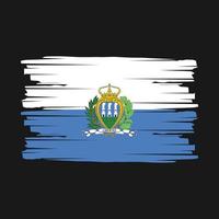 san marino flagga borsta vektor