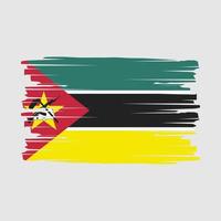 moçambique flagga borsta vektor