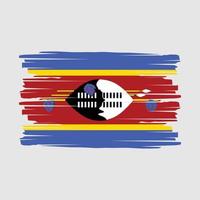 swasiland flag pinselvektor vektor