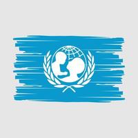 unicef flagga borsta vektor