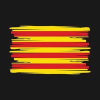 catalonia flagga borsta vektor