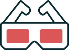 Vektorsymbol für 3D-Brille vektor