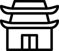 pagodenvektorillustration auf einem hintergrund. hochwertige symbole. vektorikonen für konzept und grafikdesign. vektor