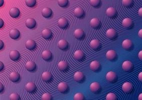 abstrakte purpurrote oder magentafarbene Kugelkugel auf linearem Musterhintergrund, Vektorillustration vektor