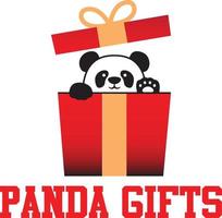 Panda Geschenke Logo Vektor Datei