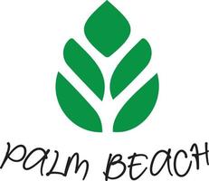 Palme Strand Logo Vektor Datei