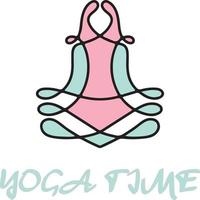 Yoga Zeit Logo Vektor Datei