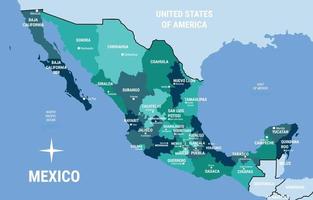 mexico Land Karta vektor