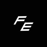 fe logotyp monogram med upp till ner stil modern design mall vektor