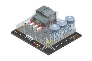 modern isometrisk fabrik lager ikon, lämplig för diagram, infografik, bok illustration, spel tillgång, och Övrig grafisk relaterad tillgångar vektor