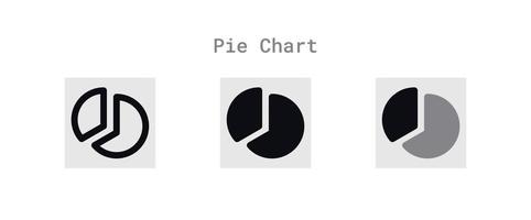 Kuchen Diagramm Symbole Blatt vektor