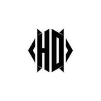 hd Logo Monogramm mit Schild gestalten Designs Vorlage vektor